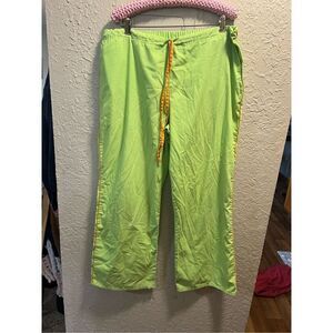 SB Scrubs Lucky Lime Green Scrub Pants Woman’s Size XL -FLAWED